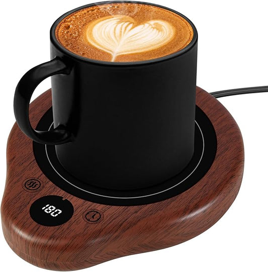 Mug Warmer, 3 Temperature Settings Coffee Mug Warmer, 2-12H Timed Settings Coffee Warmer, Digital Display Mug Warmer for Desk with Touch Control, 25W Coffee Cup Warmer for Tea, Coffee, Milk, Candles
