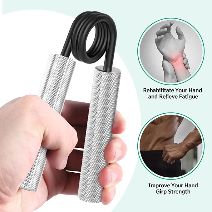 ZEAGUS Grip Strength Trainer 7 Pack,50LB-350LB Metal Hand Grip Strengthener,Non-Slip Heavy-Duty Forearm Exerciser,Hand Gripper for Muscle Building and Hand Rehabilitation Exercising