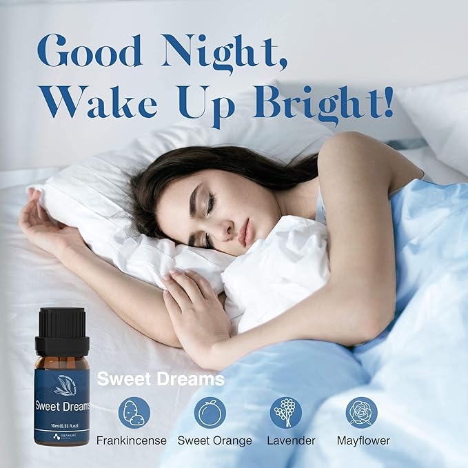 ASAKUKI Essential Oils, Essential Oil for Diffusers for Home, Well-Being Kit- Calm Mind, Sweet Dreams, Happy, Relax, Air Freshening, Immunity for Aromatherapy, Humidifiers, Massage, 6x10ml