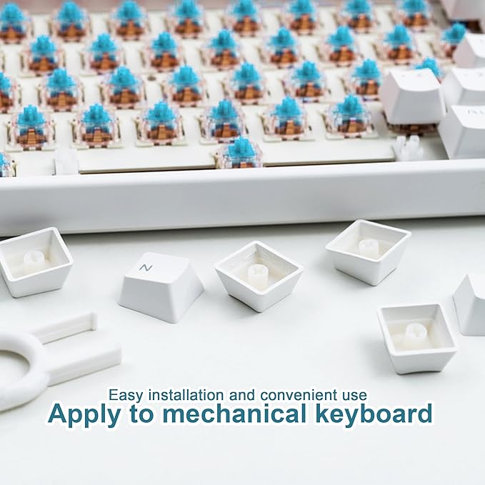 BlingKingdom 10 PCS Blue Switch Replacement 3 PIN Mechanical Keyboard Switches, Clicky, Accurate Typing, Dustproof, LED Keyboard, Gaming Keyboard