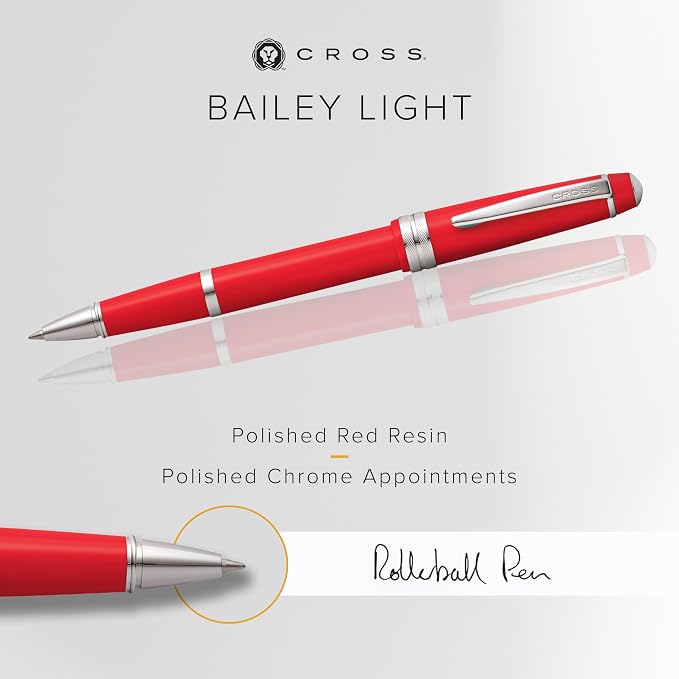 Cross Bailey Light Polished Red Resin Rollerball Pen