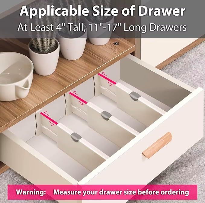 5-Pack Adjustable Drawer Dividers: The Ultimate Clutter-Free Solution