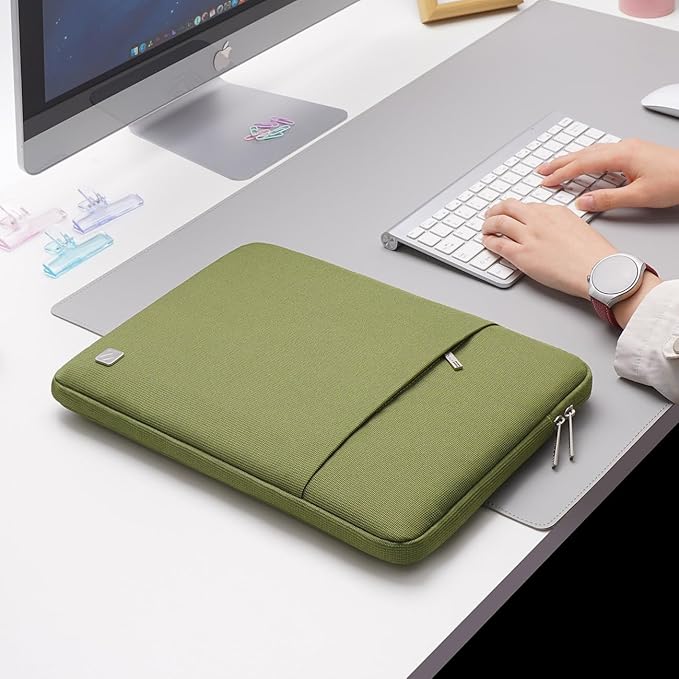 NIDOO 11 Inch 13 Inch Laptop Sleeve Computer Carrying Case Bag for 13" iPad Pro M2 M4 / 13" iPad Air M2/Surface Pro 10 9 X/ 13" MacBook Pro Air/12.7" Lenovo Tab P12 / 13" Dell Pro 13 Premium, Green