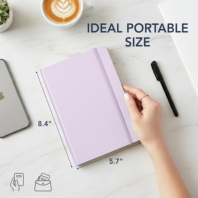 Mr. Pen- Dotted Journal Notebook, A5 Medium Size (5.7"x8.4") | 160 Pages (80 Sheets), Fabric Hardcover, 100 GSM Thick Paper, Bullet Dotted Journal for Planning, Tracking