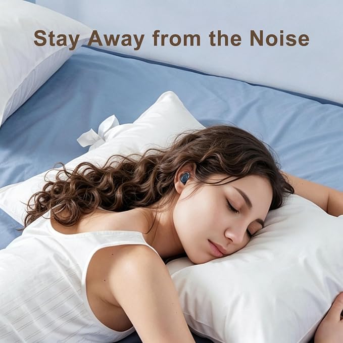 Noise Reduction Ear Plugs,Reusable Silicone Earplugs for Sleeping, Snoring, Travel, Comfortable Side Sleepers (Black)