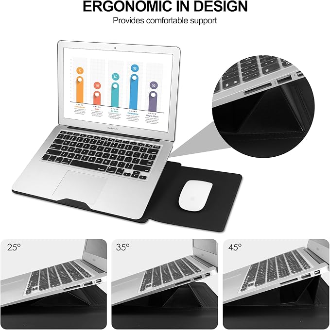 HoYiXi 17.3 inch Laptop Sleeve Case for Essential 17/ TPN-I139_320M3AV(2023/2025)/Pavilion Envy 17,Compatible with IdeaPad/LG Gram/ASUS/Dell/ROG Strix/Acer 17''-17.3'' Laptop Bag,Black