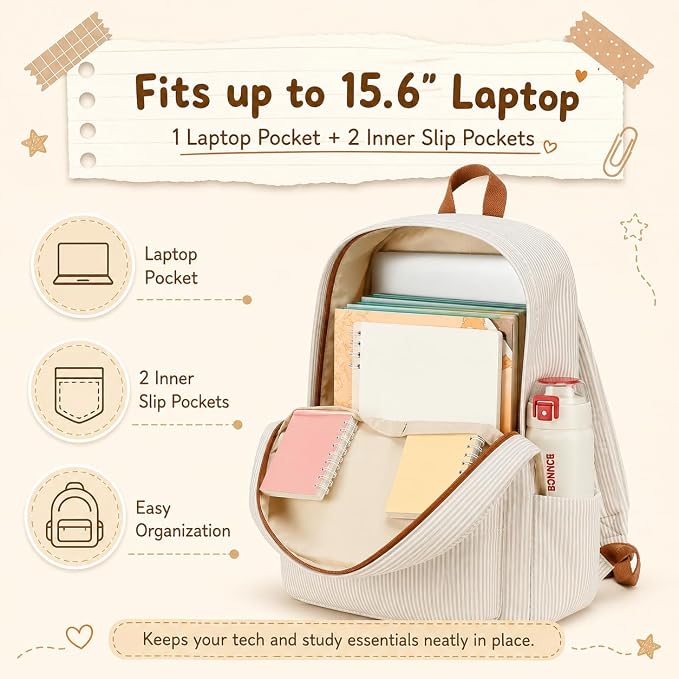 BTOOP School Backpacks for Teen Girls Bookbags Lightweight Kids Backpack School Bags Set with Lunch Box Pencil Case