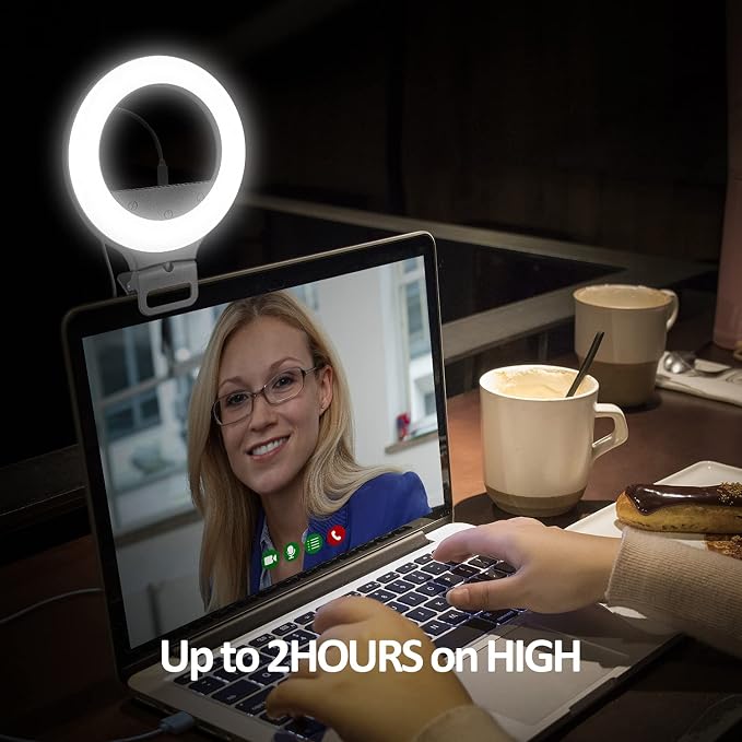 XINBAOHONG Video Conference Lighting Kit, Ring Light for Monitor Clip On Remote Working Distance Learning Zoom Call Lighting Self Broadcasting and Live Streaming Computer Laptop Video Conferencing