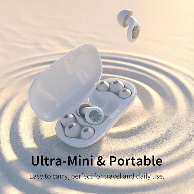 Ear Plugs for Sleeping 45DB Noise Cancelling: Ultra-Comfy Reusable Noise-Reducing Earplugs for Sleeping & Travel & Work Hearing Protection Earbuds with 8 Tips(XS,S, M, L Size)