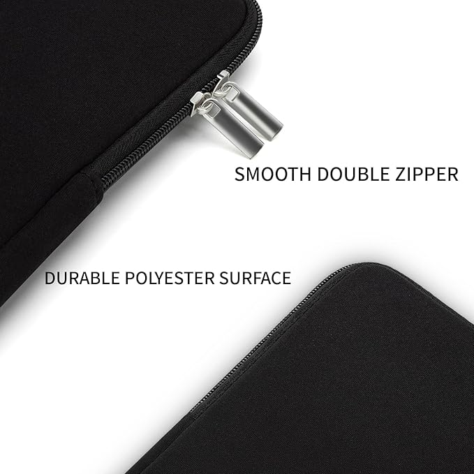 RAINYEAR 15 Inch Laptop Sleeve 15" Protective Soft Case Padded Zipper Cover Carrying Computer Bag Specially Compatible with 15.4" MacBook Pro/Air A3241 A2941 A3114 A1938 A1707 A1990 (Black)