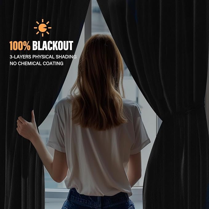 MaKefeile Room Divider Curtains with Flexible Ceiling Curtain Tracks Set,100% Blackout Floor to Ceiling Curtains Patio Sliding Door Curtains (Grey Drape & Black Rail W 10 × H 8 FT)