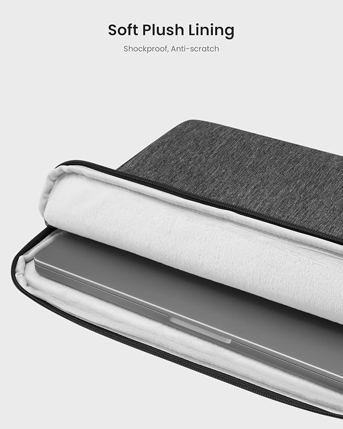 tomtoc Slim Laptop Sleeve Case for 13-inch New MacBook Air M5 (2026) M4/A3420 M3/A3113 M2/A2681, M1/A2337, Fits MacBook Neo A18 Pro, Water-Resistant Protective Carrying Case with Accessories Pocket