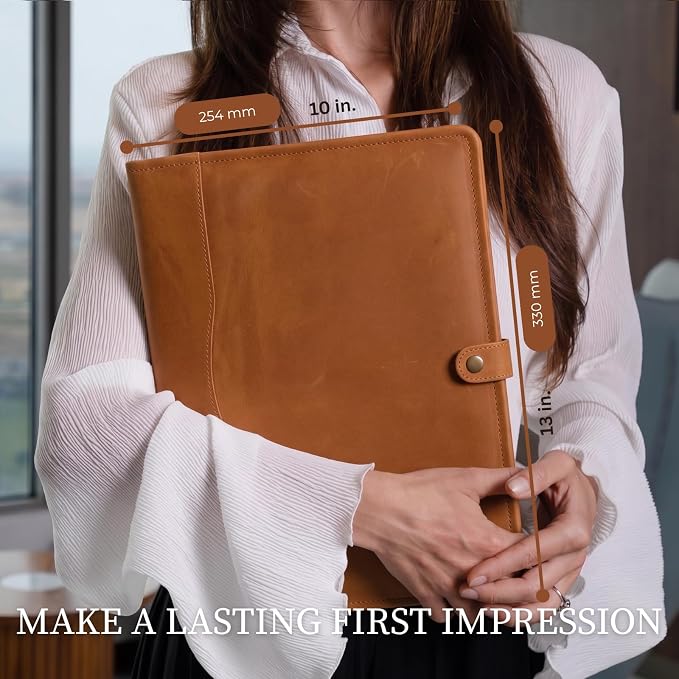Leather Portfolio, Leather Binder with Pen, Leather Portfolio for Men and Women, Leather Padfolio, Leather Folder, Portfolio Binder, Business Portfolio Men and Women