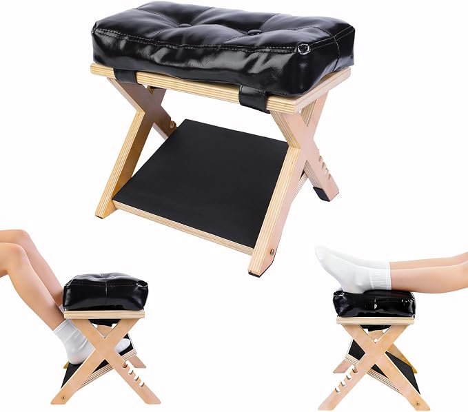 Adjustable Foot Rest for Under Desk at Work, Foot & Leg Rest | (Regular) 4-Level Wooden Ergonomic Footstool Base for Office, Gaming & Home