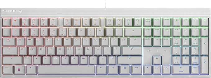 MX 2.0S, Wired Mechanical Gaming Keyboard with RGB-Lighting, Designed in Germany, Full Key Rollover, Anti Ghosting, MX2A RED Switches, White