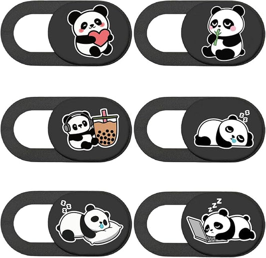 Panda Camera Cover Webcam Cover Slide Cute Animal Design Privacy Guard Webcam Protector for Laptop Notebook Tablet Phone Mini PC Accessories for Home Office Travel Work Secure Durabler