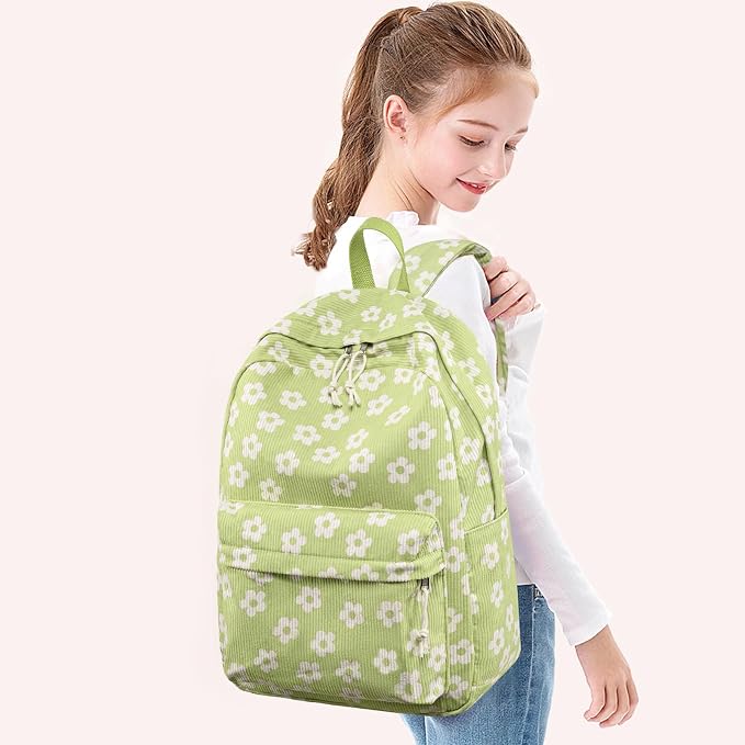 Bluboon School Backpack Set Girls Womens Laptop Bookbag Casual Daypack Fits 15 inch Laptop with Lunch Tote Bag and Pencil Bag