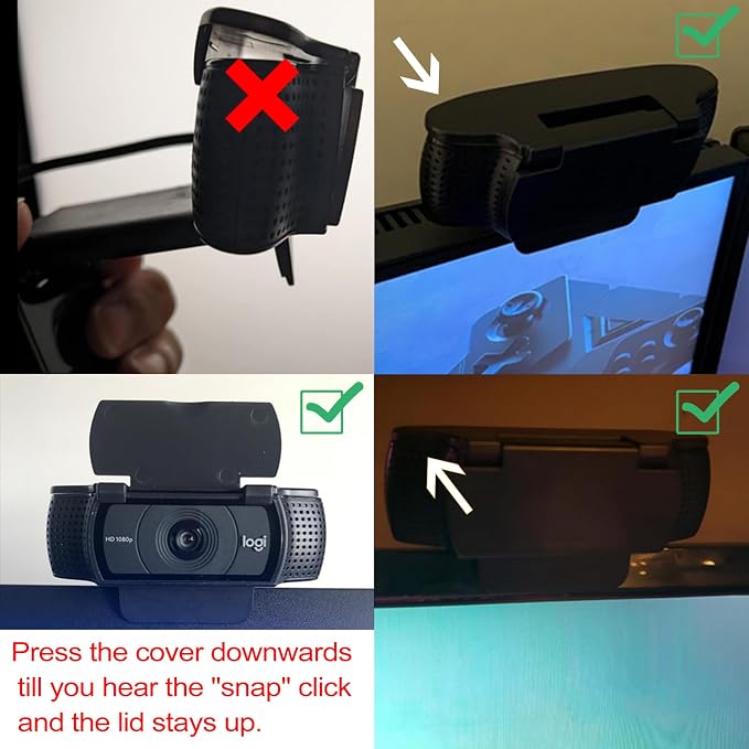 Lens Cover Compatible for Logitech Webcam Camera C930/C920/C922P/C930C/ C930e /902S/ 922x /C920x 920Pro/Pro 22,Lens Protector to Protect Lens and Security