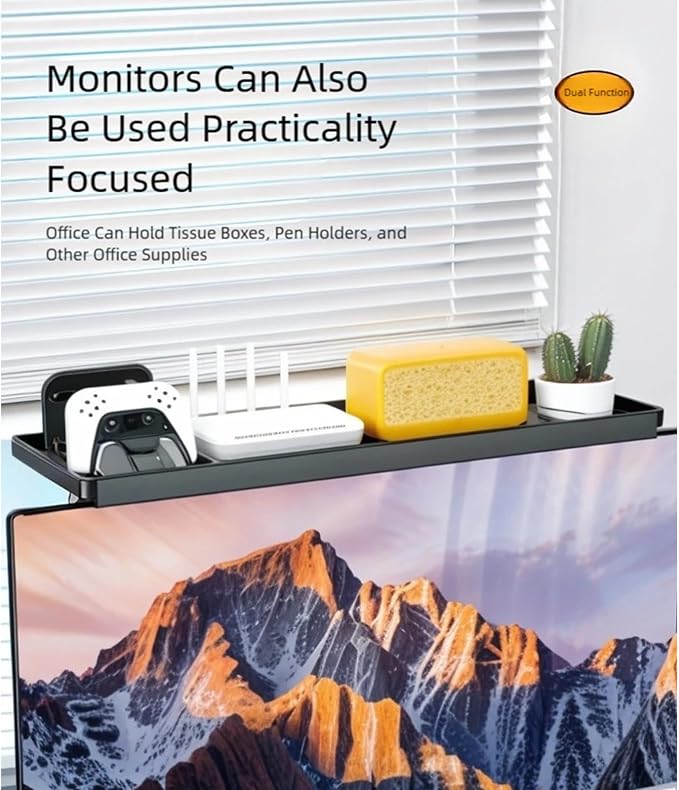TVs Screen Top Storage Shelfs Adjustable Computer Monitors Desktop Screen Top Storage Rack Routers Shelfs Rack Home Shelf