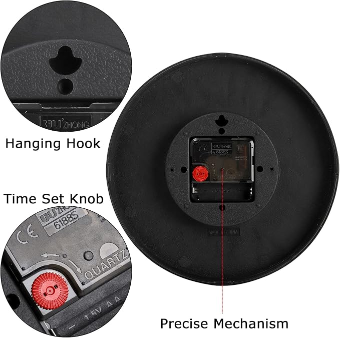 Coloch 2 Pack Table Clock on Stand, 8 Inch Vintage Silent Non-Ticking Wall Clock Decorative Battery Operated Quartz Analog Clocks for Desk, Table, Office, Study, Kitchen, Living Room, Bedroom, School