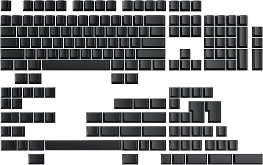 Ranked POM Jelly Premium Keycap Set | 1.45 mm Thick POM | Cherry Profile for Custom Mechanical Keyboard (Black Ink, 169 Keys)