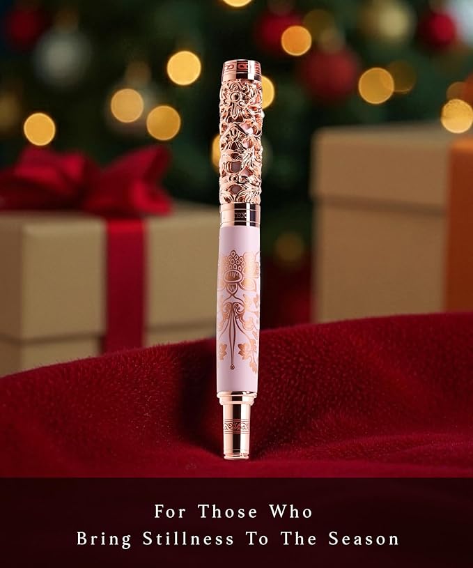 ARTEX Executive Rollerball Pen Sets With Stand - Museum Art Collections - Crafting Timeless Beauty - Luxury Pen Gift & Office Desk Decor, German SCHMIDT refill, Solid Metal & Marble Texture