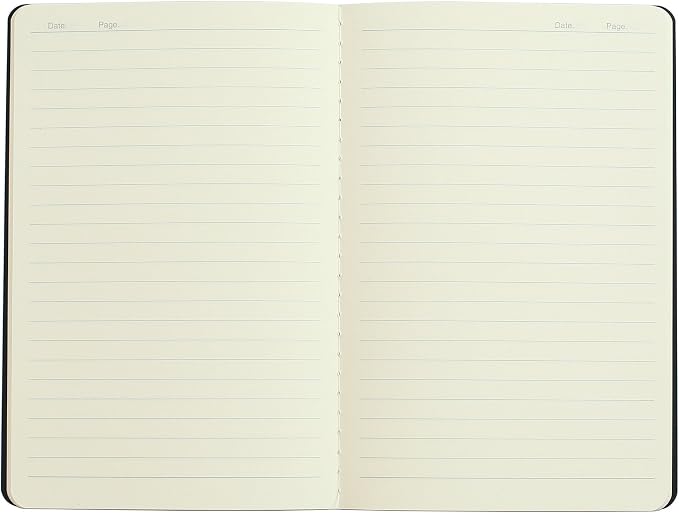 TWONE 6 Pack Notebooks Journal - 60 Lined Page/30 Sheets, Premium Thick Paper Soft Cover Journal for Travel, Office, Work, Office, Home, School, Business Writing, 5.5” x 8.25” (Black)