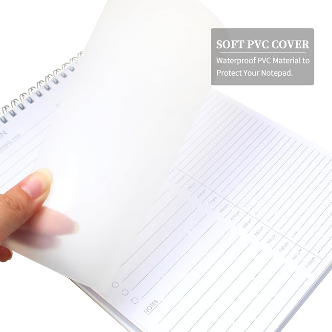 3 Pcs 24 Hour Daily Planner - To Do List for Work & Personal Life, Everyday Productivity Planner, Daily Schedule, 6.5 x 9.8