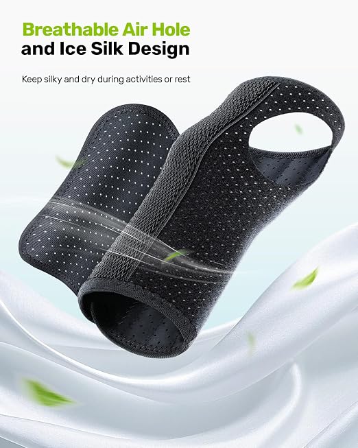 Rakiie Carpal Tunnel Wrist Brace, Adjustable Night Wrist Support with 3 Metal Splints, Hand Brace for Men Women No Pressure on Thumb, Splint Stabilizer for Work, Arthritis (Right Hand, Purple, Large)