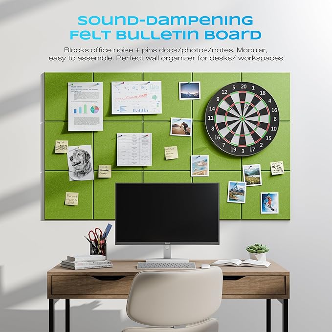 22 Pack Self-Adhesive Acoustic Panels, 12" X 12" X 0.4" High-Density Sound Proof Foam Panels for Walls, Soundproof Wall Panels for Home & Office (Avocado)
