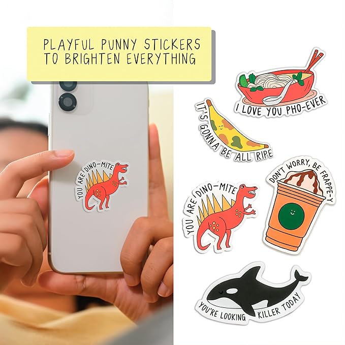 2026 Rockdoodles Punny Gift Set Bundle | Includes: (1) 2026 A Pun A Day Desk Calendar, (1) Limited Release Rockdoodles Journal, (5) All New Stickers, (1) Vanilla Bean Air Freshener, & (1) "Stay Pawsitive" Patch – Perfect Funny Gift for Friends, Family,...