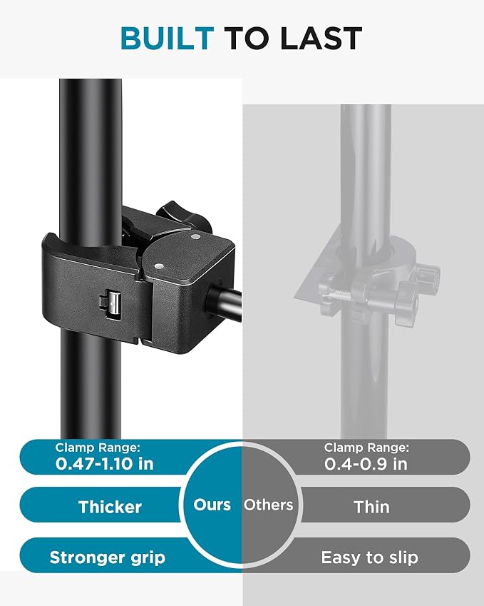 InnoGear Mic Stand Phone Holder, Flexible Gooseneck Mount Clamp for Microphone Boom Arm Tube Pipes Music Accessories for iPhone 16 15 14 13 12 MAX Pro Samsung Galaxy All Smartphones