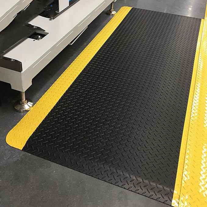 Nisorpa Anti Fatigue Mats Industrial 2' x 6' Ergonomic Standing Mat 15/16" Extra Thick Shop Floor Mats Kitchen Mats Heavy Duty Commercial Diamond Plate Support for Leg & Back Pain