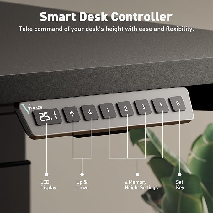 3 Stage Dual Motor Electric Pro Standing Desk Legs Only, 308lb Load Capacity, Height Adjustable from 23.6" to 49.3", Standing Desk Frame, Sit Stand Desk Base with 4 Memory Presets (White)