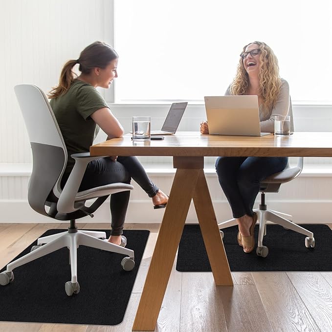 Sycoodeal Office Chair Mat for Hardwood Floor,Office Computer Gaming Chair Mat for Tile Floor,Large Floor Protector Rug,Anti-Slip,Easy to Clean,Black(40"x55")