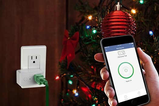 Feit Electric Smart Plug, WiFi Plug Compatible with Alexa and Google Home, Indoor Plug, No Hub Required, 2.4Ghz Network, Remote Control from Anywhere, 15 AMP, Smart Outlet Plug, White (Pack of 2)