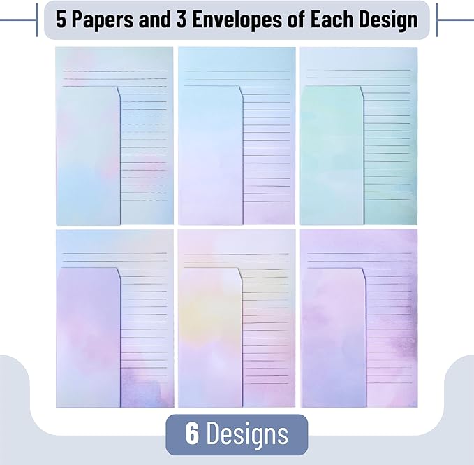 Mr. Pen- Stationery Writing Paper Set with Envelopes, 8.18" x 5.5" | 30 Letter Sheets & 18 Envelopes, Smooth Printable Letter Paper for Handwritten Notes, Personal Letters, Invitations