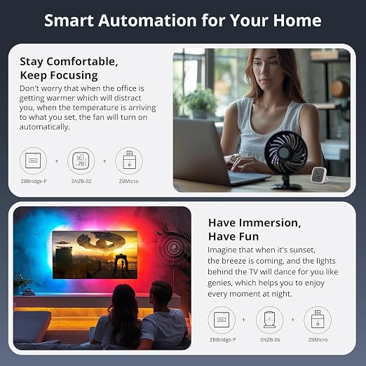 SONOFF Zigbee Smart USB Outlet, 5-22V DC Outlet Timer Smart Switch, Smart Home Devices Compatible with Alexa and Google Home, Zigbee Switch Wireless Support Fast Charging, USB 2.0 ZBMicro (1)