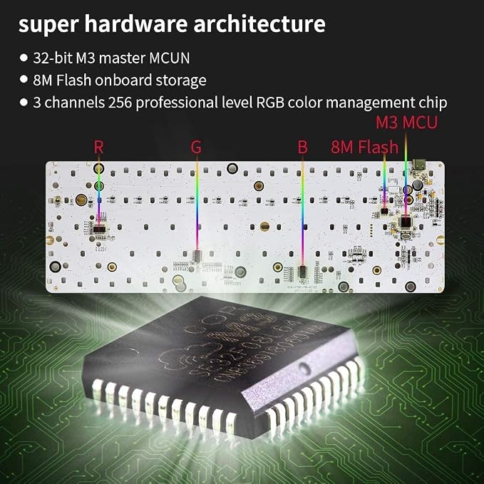 HK Gaming GK61 Mechanical Gaming Keyboard 60 Percent | 61 RGB Rainbow LED Backlit Programmable Keys | USB Wired | for Mac and Windows PC | Hotswap Gateron Optical Red Switches | Red