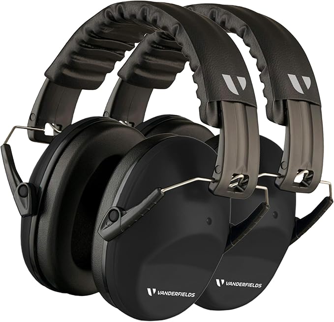 Vanderfields - Hearing Protection Ear Muffs - Over 33 dB (2K Hz) Broad Noise Cancelling Sound Reduction - Adults & Teens