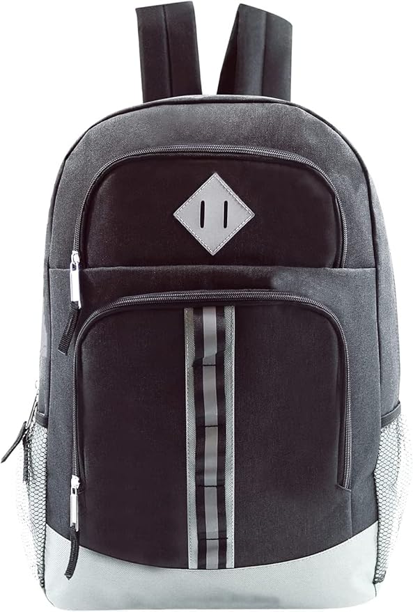 6-Pack 18” Sport Backpacks with 52 Piece School Supplies Kits - Pens, Pencils, Crayons – Bulk Bundle for Elementary, Middle, and High School Students