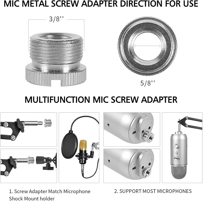 Microphone Stand for Blue Yeti, Quadcast Boom Arm Scissor Mic Stand with Windscreen and Double layered screen Pop Filter Heavy Duty Mic Boom Scissor Arm Stands, Broadcasting and Recording.Game