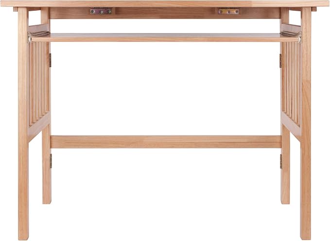 Folding Computer Desk, Beechwood