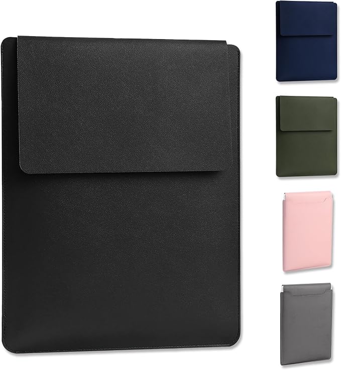 13.3-14 Inch Laptop Sleeve - Thin & Padded Case Compatible with 14" (2022), 13.3" (2015) Models | Portable Dark Black Protective Sleeve (Dark Black, 13.3-14 Inch)