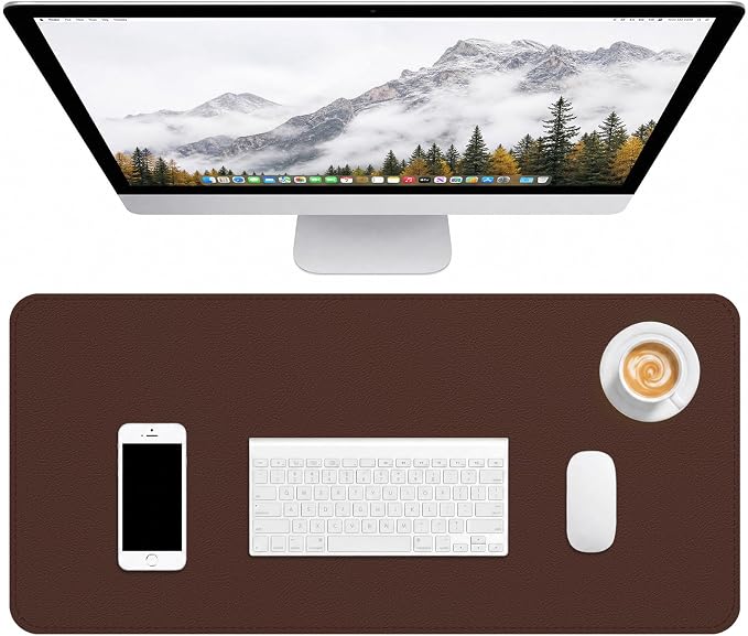 Leather Desk Mat, Desk Pad for Keyboard and Mouse Large Mouse Pads for Desk | Waterproof Desk Mat, Desk Matt for Desktop, Laptop Blotter, Keyboard Pad, Large Mouse Pad, Desk Essentials