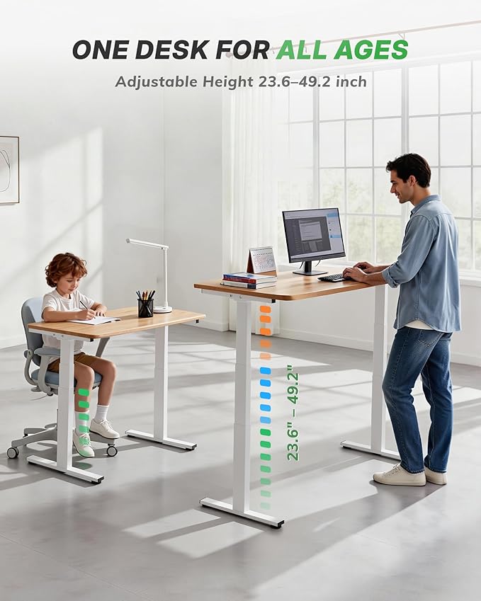 TOPSKY Dual Motor 3-Stage Standing Desk Frame, Electric Height Adjustable Sit Stand Desk Legs for DIY Table Tops up to 80” x 31.5”, 300 lb Heavy Duty Capacity with Memory Controller, White Frame Only