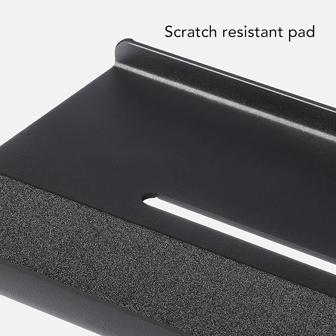 TV Top Shelf Adjustable Monitor Floating Shelf with 2 Storage Boxes Computer Monitor Shelf Hollow Design for Space Saving