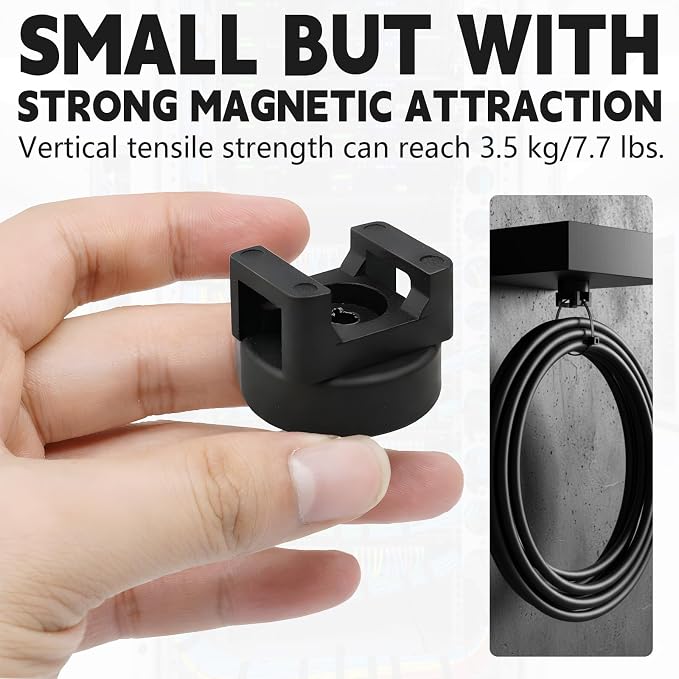 24pcs 22mm Magnetic Zip Tie Mount, Multi-Functional Cable Holder, Suitable for Industrial Cable Management and Home Cable Organizing. 24 Mounts and 100 Nylon Cable Ties