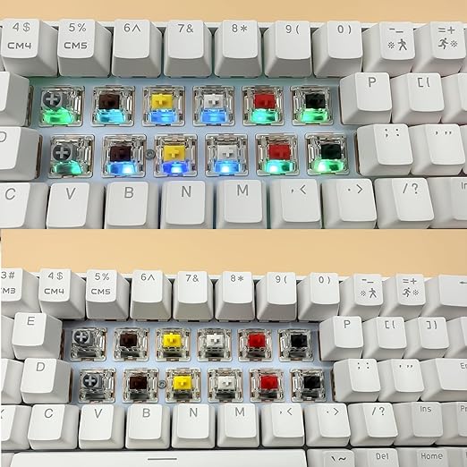 Zjmehty Gateron G Pro 3.0 Speed Sliver Switches for Mechanical Keyboard,3-Pin 45gf Linear/Pre-Lubed/Pin-Enhanced Switches(36pcs,Sliver,3-Pin)