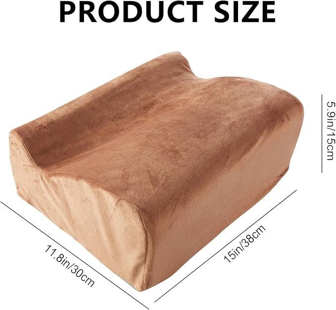 Foot Rest for Under Desk at Work, Ergonomic Footrest Multifunctional 3-Tier Foot Stool, Support Foot Pillow for Office Chair Gaming Chair Leg Elevation Pillow (Brown, One Size)